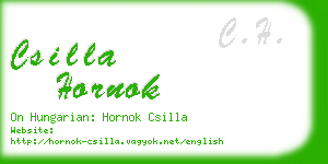 csilla hornok business card